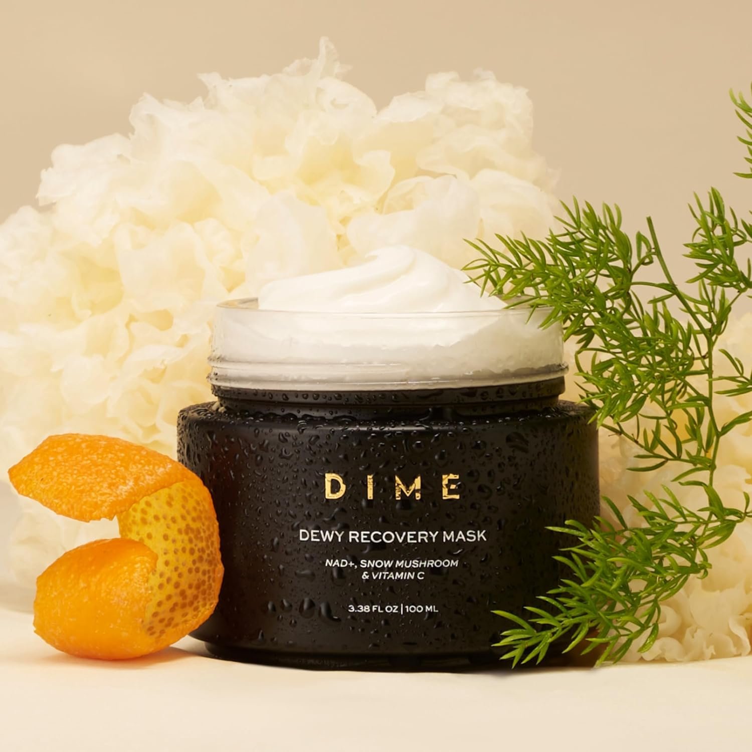 DIME Beauty Dewy Recovery Mask - Overnight Face Mask With Snow Mushroom Extract, NAD+, Vitamin C - Replenish Moisture, Restore Glow, Hydrating Face Mask 3.38 oz/100 mL - Image 2