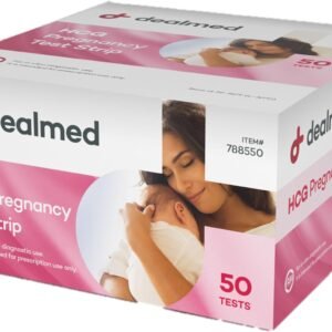 Dealmed HCG Pregnancy Test Strips - 50 Pack Home Testing, Quick Results in 3-5 Minutes, CLIA Waived