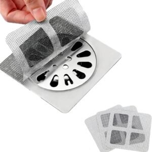 Disposable Hair Drain Stickers, 2026 New Disposable Shower Drain Cover Hair Catcher, Bathroom Floor Drain Filter Stickers Shower Drain Protector - Easy to Install - Mesh Cover Floor Drain Sticker (20)