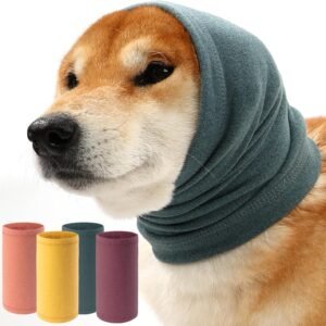 Dog Calming Hoodie, Hematoma Ear Wrap, Quiet Head Cover Sleeves Ear Covers for Bath, Thunderstorms