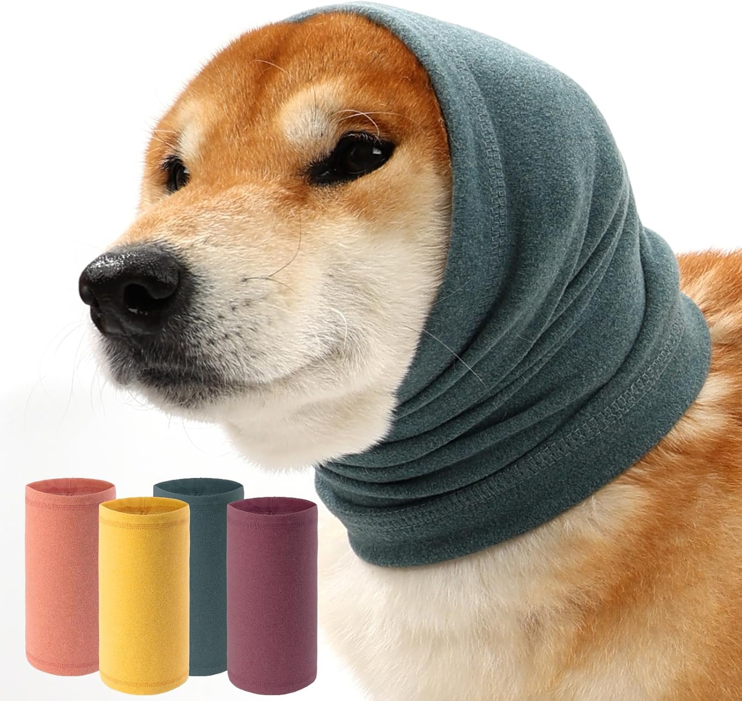 Dog Calming Hoodie, Hematoma Ear Wrap, Quiet Head Cover Sleeves Ear Covers for Bath, Thunderstorms