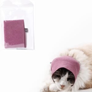 Dog Ear Cover for Anxiety Relief, Dog Calming Hood for Grooming and Bath Drying, Pet Cats and Dogs Ear Protector (Small)