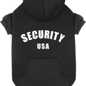 Dog Hoodie for Large Dogs Security Warm Cozy Brushed Fleece Interior Clothes Hoodie with Pocket Sweatshirt Dog Sweaters for Large Dogs(L)