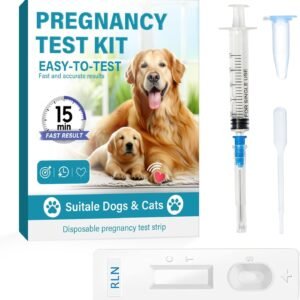 Dog Pregnancy Test Kit, Disposable Pet Early Detection Pregnancy Test at Home, Strips Detect Dogs and Cats Early Pregnancy, Easy to Use, Fast and Accurate for Pet Owners