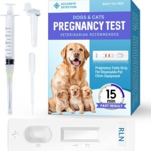 Dog Pregnancy Test Kit, Simple Home Use, Disposable Test Strips for Dogs & Cats, Fast and Accurate Pet Pregnancy Strips, Results in Minutes, Harmless to Pets