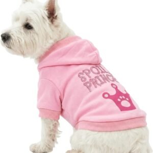 DroolingDog Girl Dog Shirts Girls Dog Clothes Puppy Hoodie Pet T Shirt for Small Dogs, Medium
