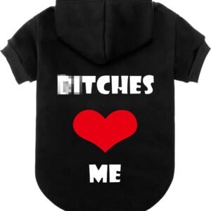 EXPAWLORER Dog Hoodies- Fall Soft and Warm Dog Sweatshirt with Leash Hole, Winter Autumn Fleece Pet Clothes with Love ME Print for Puppy,Cat, Small Medium Large Dogs