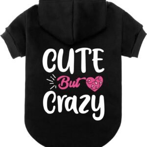 EXPAWLORER Valentine's Day Dog Hoodie-Soft and Warm Dog Sweaters, Pet Clothes Autumn Winter Coat Sweatshirt with Cute But Crazy Print for Puppy,Cat, Small Medium Large Dogs