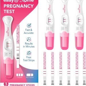 Easy@Home 9 Count Pregnancy Tests: 3 Early Detection Pregnancy Sticks & 6 Reliable Precise Pregnancy Test Strips - Instant Readings in Minutes | 9 Counts