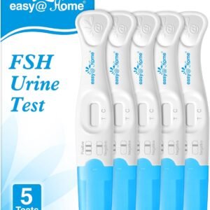 Easy@Home FSH Test Kit for Women - at-Home Hormone & Cycle Tracking with Premom App | Midstream Urine Test for Female Hormone Tracking | Reliable & Quick Results | 5 Tests