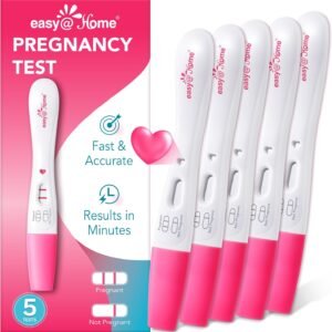 Easy@Home Smart Timing Pregnancy Test: Accurate Early hCG Detection - Fast Results & Easy to Use at-Home Tests with Love Heart Indicator | 5 Pack