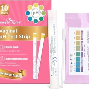 Easy@Home Vaginal pH Test -10 Strips | BV Test Kit at Home for Women | Yeast Infection Test + pH Balance for Women