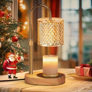 Electric Candle Lamp Warmer with Timer Dimmer Adjustable Height,Gifts for Women and Men,Vintage Home Decor