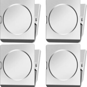 FINDMAG 4 Pack Clip Magnets 2.2 Inch Extra Large Magnetic Clips Heavy Duty, Office Magnetic Clips, Clip Magnets for Home, Office, Whiteboard, Kitchen etc.