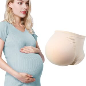 Fake Pregnancy Belly, Fake Pregnant Belly Memory Foam Artificial Baby Bump Costume for Tv Props Big Santa Belly Party