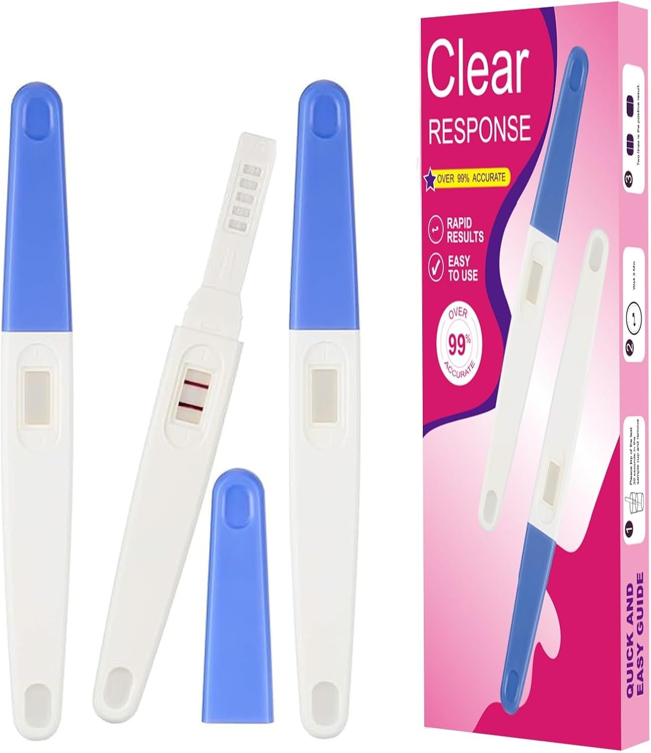 Fake Pregnancy Test Prank Joke False Pregancy Test Kit, Early Result Pregnancy Test Always Turns Positive for Practical Joke Gag (3 Pieces)