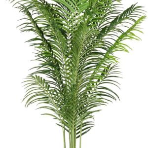 Faux Palm Tree 6.6Ft Tall Artificial Plants Indoor Silk Green Floor Big Large Fake Potted Plant Artificial Decor for Home Office Living Room Outdoor