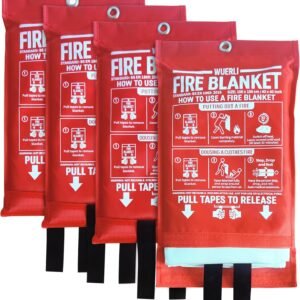 Fire Blanket for Home and Kitchen,40" x 40",4 Pack,Emergency Fire Blanket