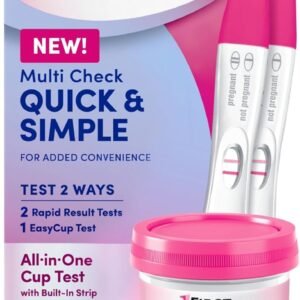 First Response Multi Check Quick & Simple Pregnancy Test Kit, 1 EasyCup Test with Built-in Pregnancy Test Strip, and 2 Rapid Result Pregnancy Tests, 1 Kit