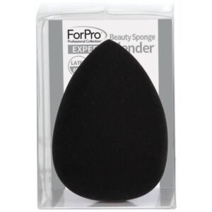 ForPro Professional Collection Expert Beauty Sponge Blender, Premium Makeup Sponge, Latex-Free, 100% Vegan & Cruelty-Free, Black