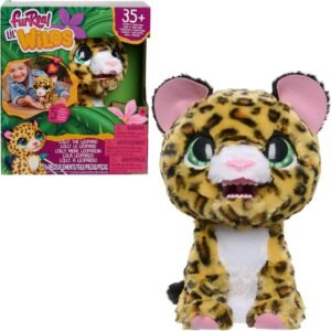 FurReal Lil Wilds Lolly The Leopard Interactive 8-inch Plush Stuffed Animal with Over 35 Sounds and Reactions, 6-Pieces, Kids Toys for Ages 4 Up by Just Play