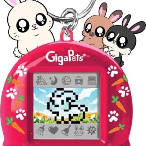 Giga Pets Bit Bunnies Interactive Digital Pet Toy, Upgraded Collector’s Edition Pets for Kids, 90’s Gaming Gift for Boys and Girls