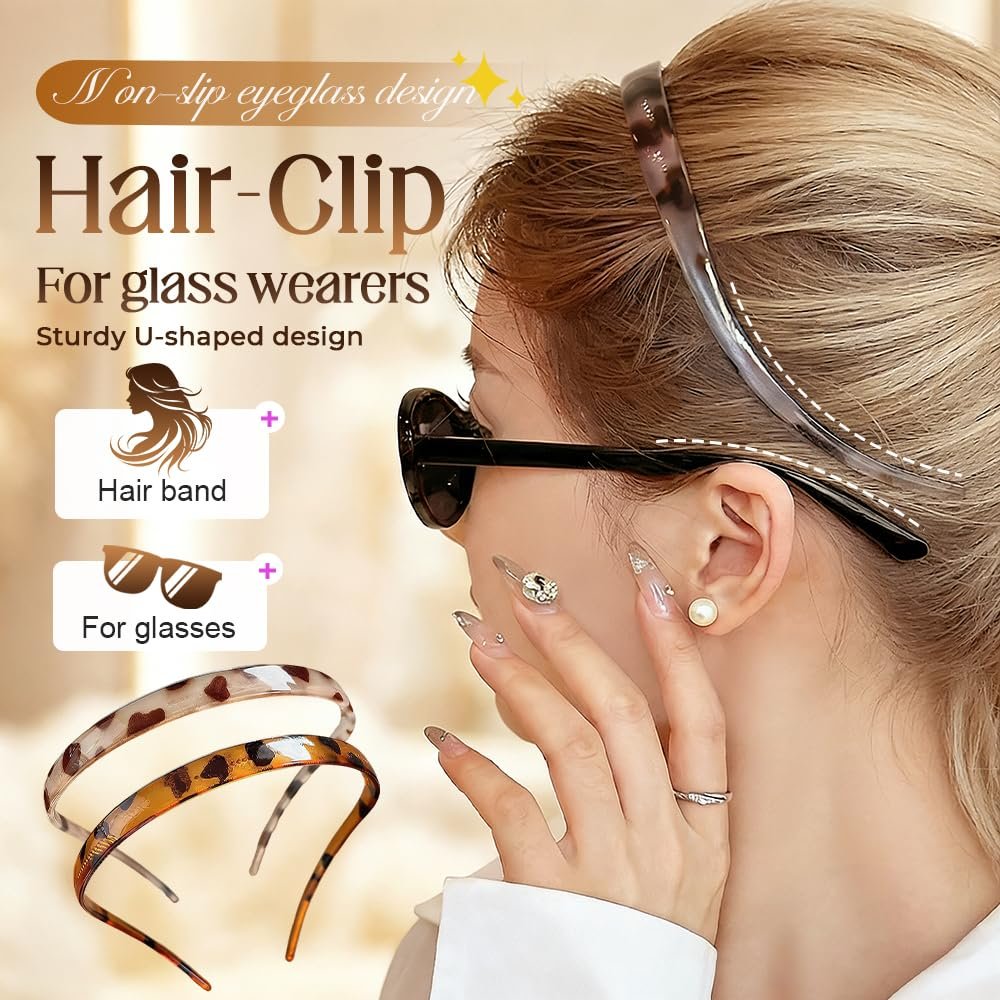 Headbands For Women, U-Shaped Hair Comb Headbands, Teeth Hairband For Everyday Styling (Tortoiseshell) - Image 2