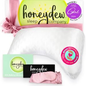 Honeydew Forever Young Beauty Box - The Ultimate Mulberry Silk Pillowcase Anti-Aging Kit to Reduce Wrinkles and Improve Complexion (Queen)