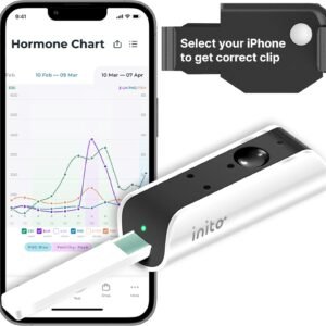 Inito Fertility Monitor & Hormone Tracker for Women | Estrogen, LH, PdG (Urine Metabolite of progesterone), FSH | Track and Confirm Ovulation | Includes 15 Strips (Compatible with iPhone 16 Pro Max)