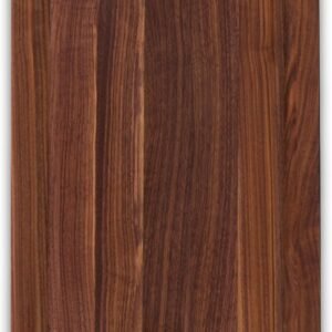 John Boos BBQ Series Rectangular Wooden Walnut Cutting Board 18”x12” – 1.5” Thick, 7-lb Reversible Butcher Block with Juice Groove, Edge-Grain & Finger Grips– Made in the USA