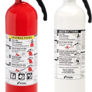 Kidde Kitchen Fire Extinguishers for Home & Office Use, 2 Pack: One 1-A:10-B:C and One Specialty Kitchen Extinguisher, Wall Mount & Strap Brackets Included