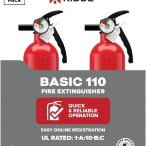 Kidde Multi Purpose Fire Extinguisher for Home, Office, Dorm, Residential, 1A10BC, 2 Pack