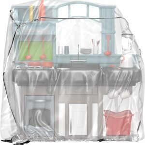 Kids Kitchen Cover for Step2 Best Chefs Toy Kitchen – Frosted Matte PVC Waterproof Dust Protector, Stable & Easy-to-Clean, Keeps Play Area Spotless (Cover Only)