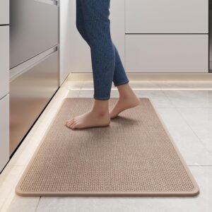 Kitchen Rugs and Mats Non Slip Washable, Absorbent Runner Rugs for Kitchen, Front of Sink, Kitchen Mats for Floor,Easy to Clean and Maintain Kitchen Floor mat(Brown, 17"x30")