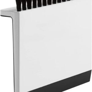 Kohler K-6379-0 Kitchen Sink Squeegee and Countertop Brush, Multi-Purpose, Cleans Wet and Dry Spills, Dishwasher Safe, White