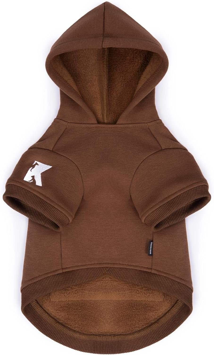 Koneseve Dog Hoodie & Cat Sweater, Warm Fleece Hooded Soft Winter Sweatshirt for All Breeds, Cozy Pet Clothes, Brown, 5XL - Image 2