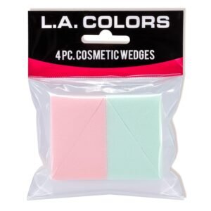 L.A. COLORS 4-Pack Makeup Wedge Sponges, Assorted Colors C10932