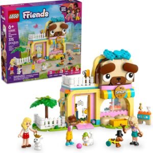 LEGO Friends Pet Accessories Shop Pretend Play Set - Building Toy for Kids, Girls and Boys, Ages 6+ - with 3 Minidolls, Toy Dog, Cat, & Rabbit - Gift Idea for Birthday - 42650