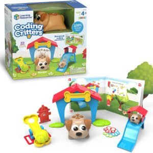 Learning Resources Coding Critters Ranger & Zip,22 Piece Set, Ages 4+, Screen-Free Early Coding Toy for Kids, Interactive STEM Coding Pet, Gifts for Boys and Girls