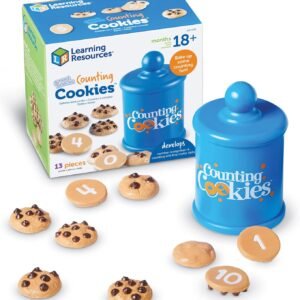 Learning Resources Smart Counting Cookies - Chocolate Chip Play Food, Preschool Activities, Toddler Sensory Toy, Play Kitchen Accessories, Sorting and Stacking, Fine Motor Numbers , Math Games