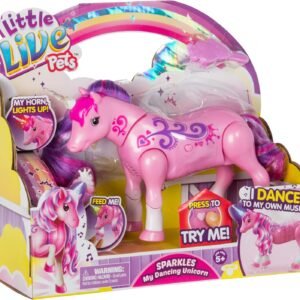 Little Live Pets Sparkles The Unicorn Toy, Musical Dancing Pony Toy with Light Up Rainbow Horns, Interactive Animal Toys for Kids of Ages 5+