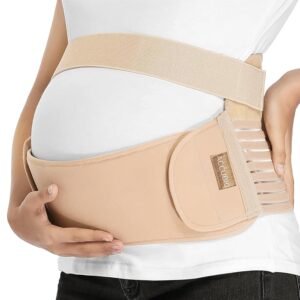 Maternity Belly Band for Pregnant Women, Maternity Belt, Pregnancy Belly Support Band for Abdomen,Breathable and Adjustable Belly Brace, Relieve Waist and Back Pain (Medium)