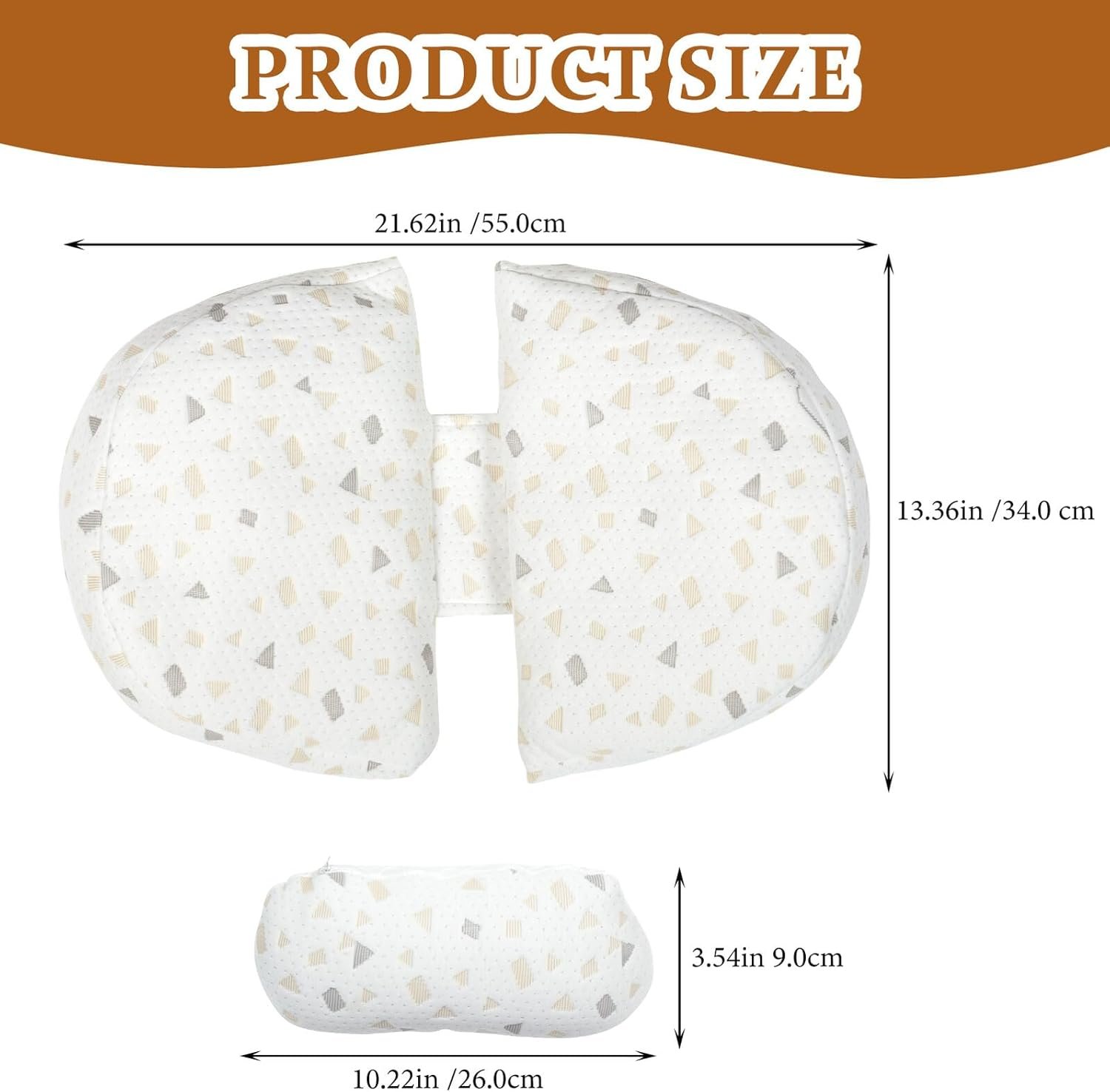 Maternity Caring Pillow Pregnancy Belly Pillow Adjustable U-Shaped Waist Lumbar Cushion for Pregnant Women with Removable Cover - Image 2