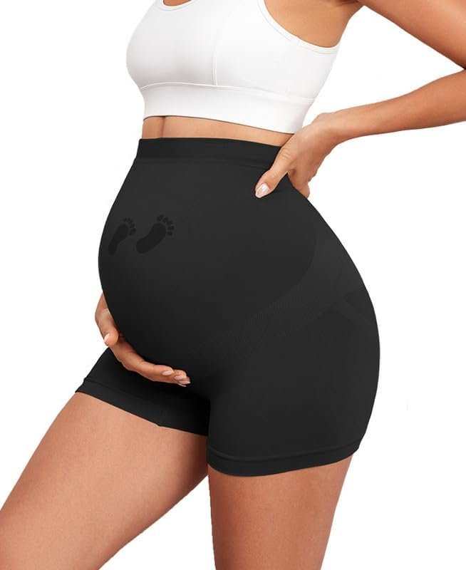 Maternity Shapewear Seamless Underwear Over Bump Pregnancy Shorts High Waist Panties Under Dress Belly Support