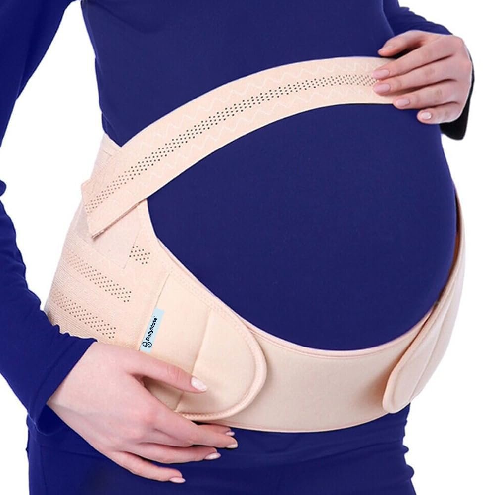 Maternity Support Belt- Adjustable Pregnancy Belly Band for Back & Belly Support (Large)