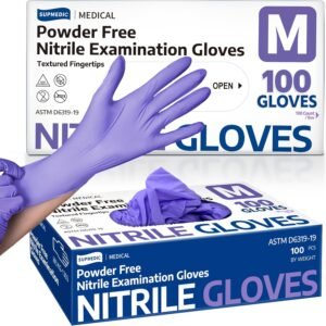 Medical Soft Max™ Nitrile Disposable Gloves, 100 Ct Latex-Free Powder-Free Food Safe Cooking Cleaning Lab Exam Glove