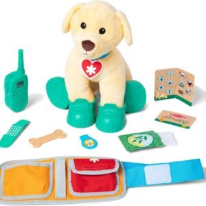 Melissa & Doug Let’s Explore™ Ranger Dog Plush with Search and Rescue Gear Search and Rescue Dog Stuffed Animal for Kids Ages 3+