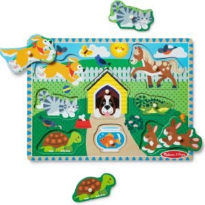 Melissa & Doug Pets Wooden Peg Puzzle (8 pcs)