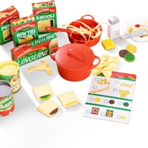 Melissa & Doug Prepare & Serve Pasta Set with Toy Food & Kids Play Kitchen Accessories, Montessori-Inspired Preschool Learning Toys for Girls & Boys 3+