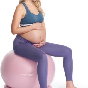 Momcozy BirthEase Maternity Ball Set, Birthing Ball with App Full-Journey Courses, BPA-Free PVC & Anti Burst Exercise Yoga Ball for Maternity, Labor, Physio, Recovery